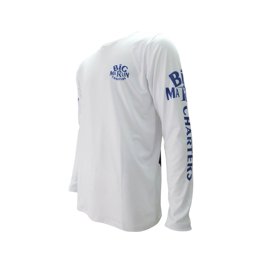 Trump Marlin Logo Long Sleeve Ice Blue Shirt - Sport Fishing